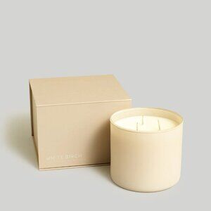 New in Gift Box ILLUME® Triple Wick Glass Candle White Birch